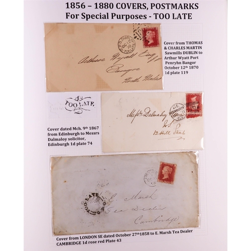 1889 - GB. COVERS & POSTAL HISTORY 1841 - 1873 POSTAL HISTORY unusual collection annotated in an attractive... 