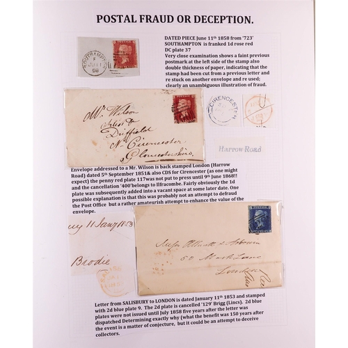 1889 - GB. COVERS & POSTAL HISTORY 1841 - 1873 POSTAL HISTORY unusual collection annotated in an attractive... 