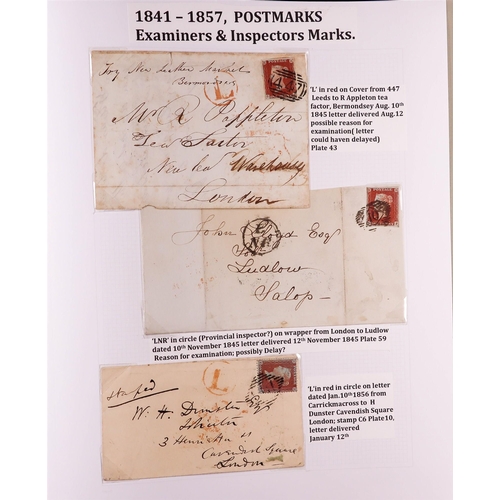 1889 - GB. COVERS & POSTAL HISTORY 1841 - 1873 POSTAL HISTORY unusual collection annotated in an attractive... 