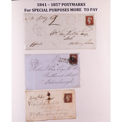 1889 - GB. COVERS & POSTAL HISTORY 1841 - 1873 POSTAL HISTORY unusual collection annotated in an attractive... 