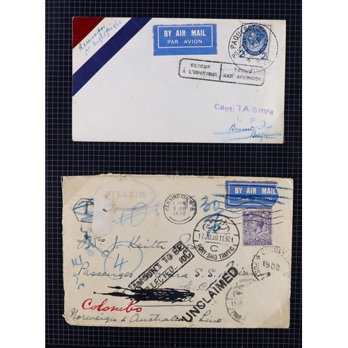 1891 - GB. COVERS & POSTAL HISTORY 1919 - 1939 FLOWN COVERS collection, 1929 Ross-Smith anniversary flight,... 