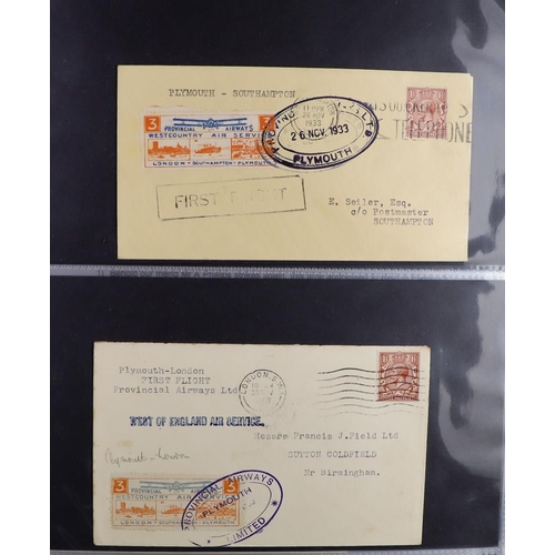 1896 - GB. COVERS & POSTAL HISTORY AVIATION collection of 80+ 1930's covers includes West Country Air Servi... 