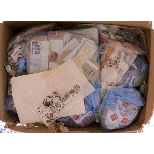 192 - MASSIVE WORLD HOARD IN TEN CARTONS Mostly used stamps in various packets, envelopes & bags, includes... 