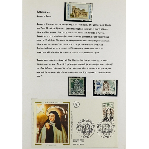 194 - RELIGION - CHRISTIANITY 20th Century world collection written up in 21 albums, includes mint (some n... 