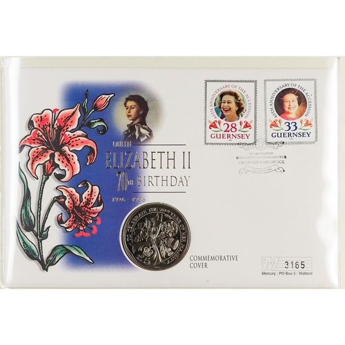 20 - COIN COVERS 1990's collection in two albums, includes various Commonwealth Royal Family issues incl ... 