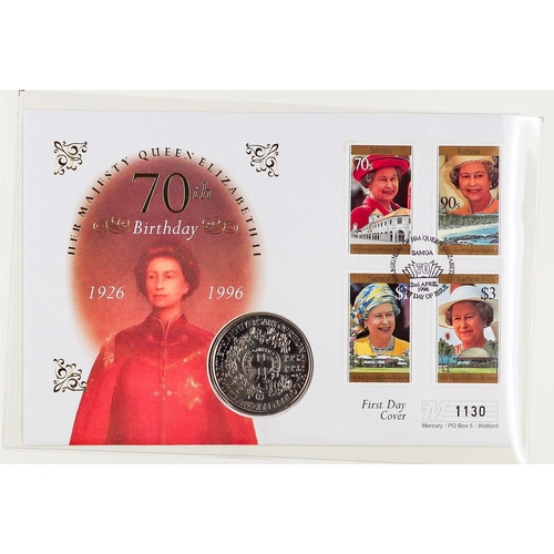 20 - COIN COVERS 1990's collection in two albums, includes various Commonwealth Royal Family issues incl ... 