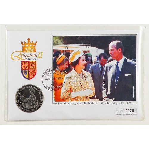 20 - COIN COVERS 1990's collection in two albums, includes various Commonwealth Royal Family issues incl ... 