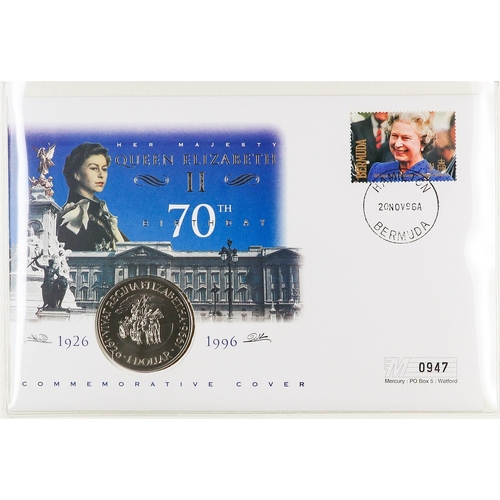 20 - COIN COVERS 1990's collection in two albums, includes various Commonwealth Royal Family issues incl ... 