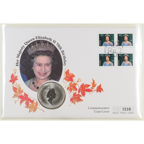 20 - COIN COVERS 1990's collection in two albums, includes various Commonwealth Royal Family issues incl ... 