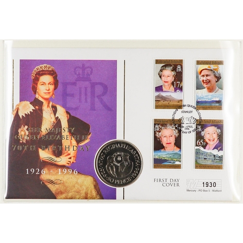 20 - COIN COVERS 1990's collection in two albums, includes various Commonwealth Royal Family issues incl ... 