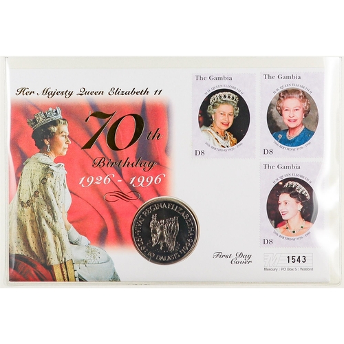 20 - COIN COVERS 1990's collection in two albums, includes various Commonwealth Royal Family issues incl ... 