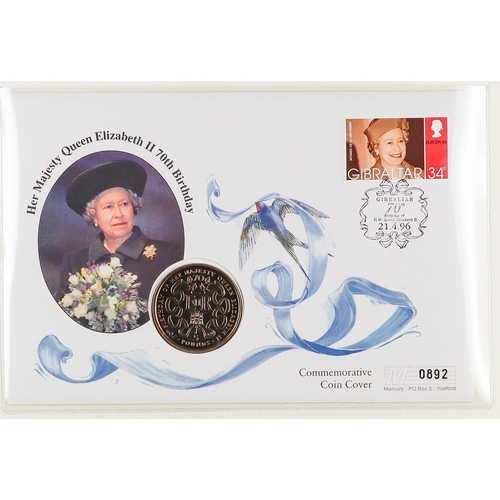 20 - COIN COVERS 1990's collection in two albums, includes various Commonwealth Royal Family issues incl ... 