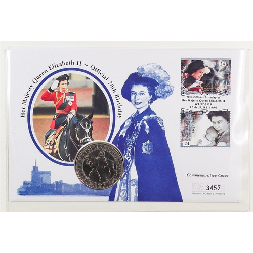 20 - COIN COVERS 1990's collection in two albums, includes various Commonwealth Royal Family issues incl ... 