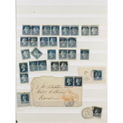 2079 - GB.QUEEN VICTORIA 1841-1870 LINE ENGRAVED ISSUES Old used accumulation, includes 1841 1d & 2d imperf... 