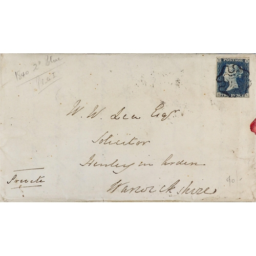 2080 - GB.QUEEN VICTORIA 1842 (16 Apr) ELS to Henley-in-Arden with the original 4-page personal letter stil... 