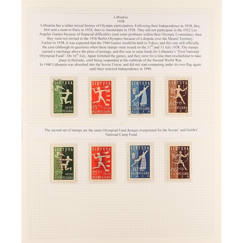 210 - SPORT ON STAMPS of around 50 chiefly never hinged mint sets and miniature sheets, in album, includes... 