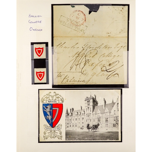 2156 - GB.QUEEN VICTORIA BALLIOL COLLEGE, OXFORD. 1827-1885 group of 4 items, incl 1827 (7 May) EL to Balli... 