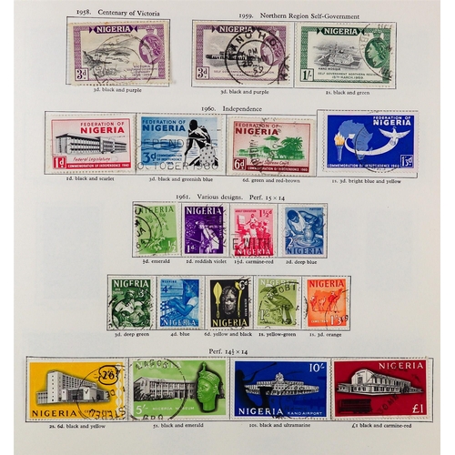 219 - QEII COMMONWEALTH COLLECTION IN FIVE 'NEW AGE' ALBUMS 1952-1970 mint & used stamps, all different, m... 