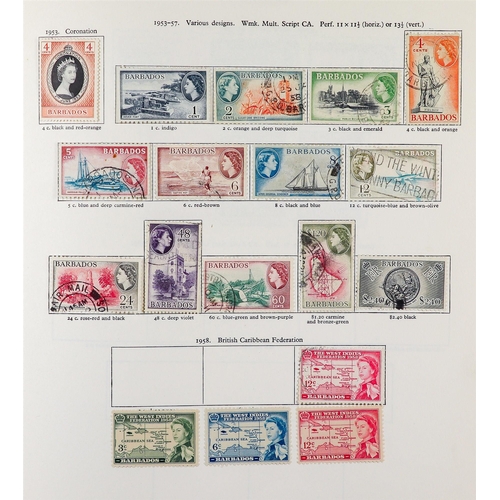 219 - QEII COMMONWEALTH COLLECTION IN FIVE 'NEW AGE' ALBUMS 1952-1970 mint & used stamps, all different, m... 