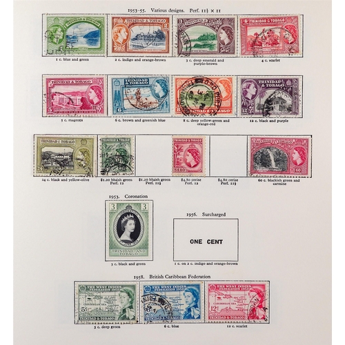 219 - QEII COMMONWEALTH COLLECTION IN FIVE 'NEW AGE' ALBUMS 1952-1970 mint & used stamps, all different, m... 