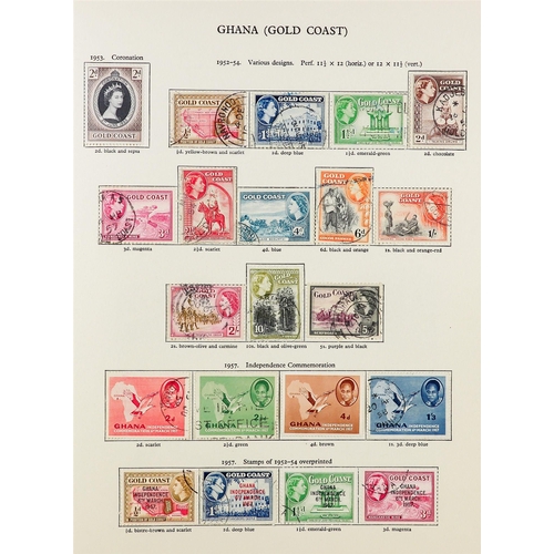 219 - QEII COMMONWEALTH COLLECTION IN FIVE 'NEW AGE' ALBUMS 1952-1970 mint & used stamps, all different, m... 