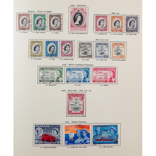 219 - QEII COMMONWEALTH COLLECTION IN FIVE 'NEW AGE' ALBUMS 1952-1970 mint & used stamps, all different, m... 