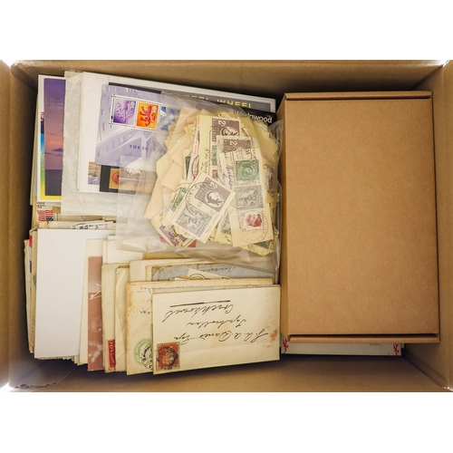 226 - CONSIGNMENT BALANCE in three cartons, includes Australia postmarks collection of stamps mostly on pi... 