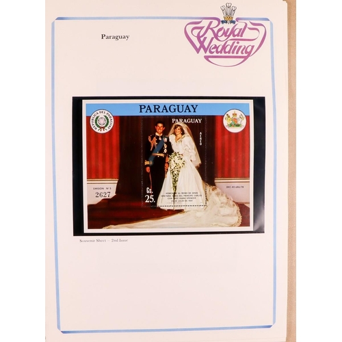 238 - 1981 ROYAL WEDDING Prince Charles & Lady Diana Spencer Wedding hinged mint collection in five specia... 