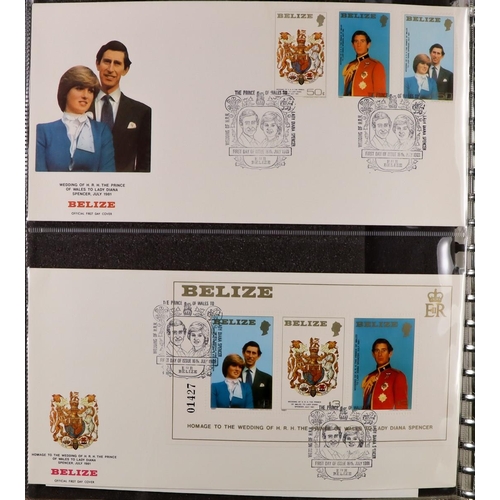 238 - 1981 ROYAL WEDDING Prince Charles & Lady Diana Spencer Wedding hinged mint collection in five specia... 