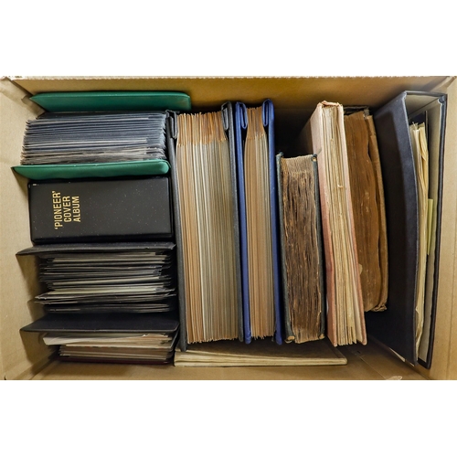 239 - CONSIGNMENT BALANCE IN TWO CARTONS Includes two old world collections in Strand albums, British Comm... 