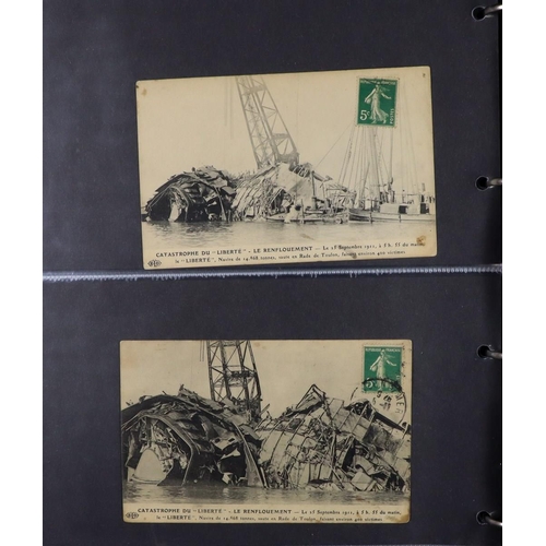 244 - SHIPS PICTURE POSTCARDS 1900's-1950's unused & used collection in album, includes various ocean line... 