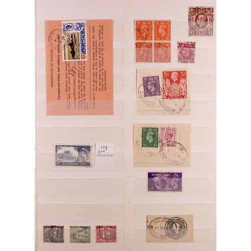 2497 - GB.ISLANDS USED IN CHANNEL IS. small collection of GB QV to QEII stamps cancelled in Guernsey & Jers... 