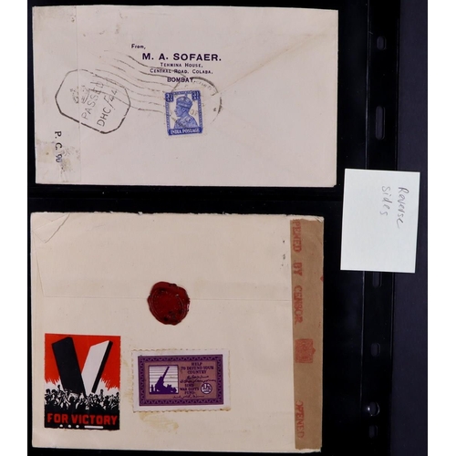 252 - AMERICAN EXPORT LINES COMPANY 1940-1942 mostly censored covers with Ceylon or India stamps, includes... 