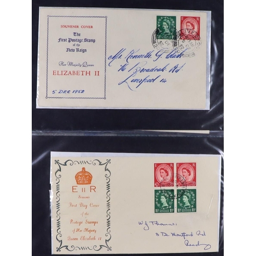 2527 - GB.FIRST DAY COVERS 1952 - 1965 WILDING ISSUES collection of fdc's includes booklet panes, phosphor ... 