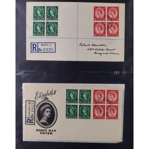 2527 - GB.FIRST DAY COVERS 1952 - 1965 WILDING ISSUES collection of fdc's includes booklet panes, phosphor ... 