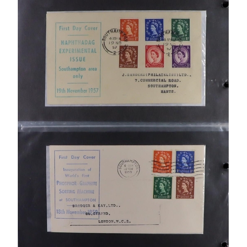 2527 - GB.FIRST DAY COVERS 1952 - 1965 WILDING ISSUES collection of fdc's includes booklet panes, phosphor ... 