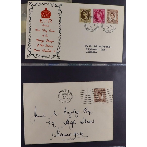 2527 - GB.FIRST DAY COVERS 1952 - 1965 WILDING ISSUES collection of fdc's includes booklet panes, phosphor ... 