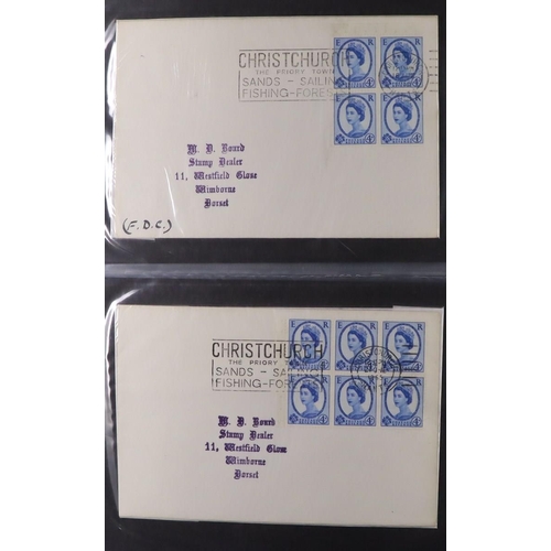 2527 - GB.FIRST DAY COVERS 1952 - 1965 WILDING ISSUES collection of fdc's includes booklet panes, phosphor ... 