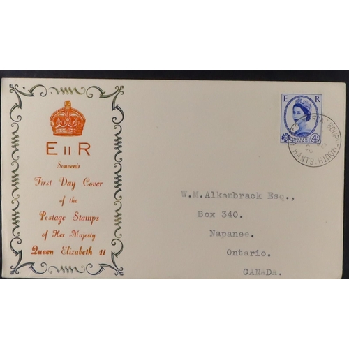 2527 - GB.FIRST DAY COVERS 1952 - 1965 WILDING ISSUES collection of fdc's includes booklet panes, phosphor ... 