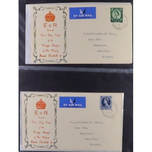 2527 - GB.FIRST DAY COVERS 1952 - 1965 WILDING ISSUES collection of fdc's includes booklet panes, phosphor ... 