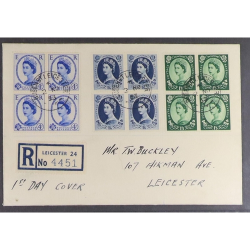 2527 - GB.FIRST DAY COVERS 1952 - 1965 WILDING ISSUES collection of fdc's includes booklet panes, phosphor ... 