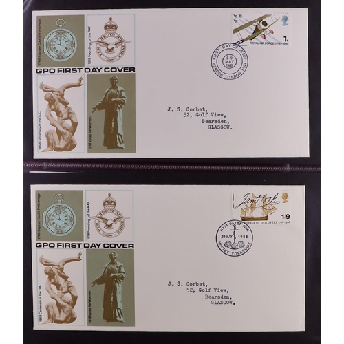 2532 - GB.FIRST DAY COVERS 1953 -1970 COLLECTION. Comprehensive with many better throughout. Includes 1957 ... 