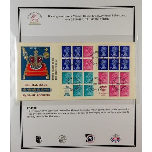 2542 - GB.FIRST DAY COVERS 1963 - 1971 BOOKLET PANES collection of Wilding and Machin pre-decimal booklet p... 