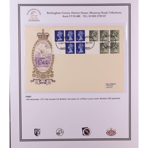 2542 - GB.FIRST DAY COVERS 1963 - 1971 BOOKLET PANES collection of Wilding and Machin pre-decimal booklet p... 