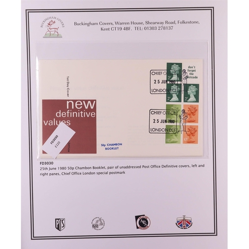 2542 - GB.FIRST DAY COVERS 1963 - 1971 BOOKLET PANES collection of Wilding and Machin pre-decimal booklet p... 