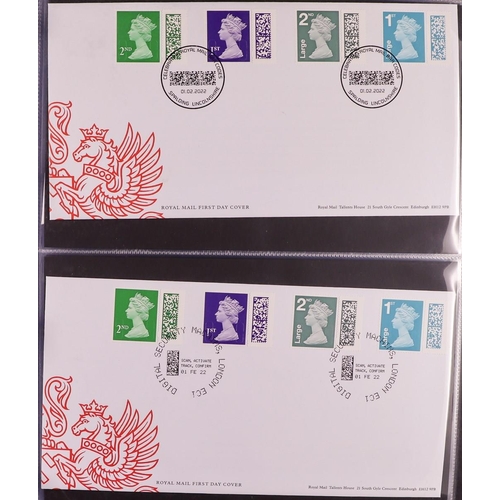 2544 - GB.FIRST DAY COVERS 1967 - 2022 DEFINITIVE COLLECTION in 7 binders with many better. Royal Mail and ... 