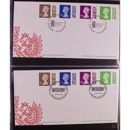 2544 - GB.FIRST DAY COVERS 1967 - 2022 DEFINITIVE COLLECTION in 7 binders with many better. Royal Mail and ... 