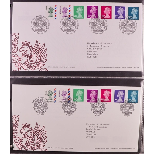 2544 - GB.FIRST DAY COVERS 1967 - 2022 DEFINITIVE COLLECTION in 7 binders with many better. Royal Mail and ... 