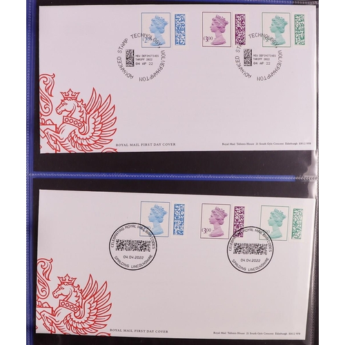 2544 - GB.FIRST DAY COVERS 1967 - 2022 DEFINITIVE COLLECTION in 7 binders with many better. Royal Mail and ... 