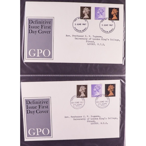 2544 - GB.FIRST DAY COVERS 1967 - 2022 DEFINITIVE COLLECTION in 7 binders with many better. Royal Mail and ... 